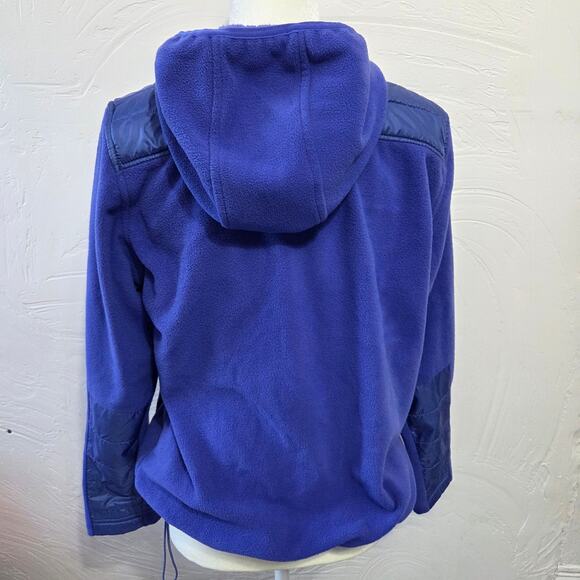 New Balance Woman's Blue Zip Up Hooded Fleece Jacket Size Large - Picture 5 of 8